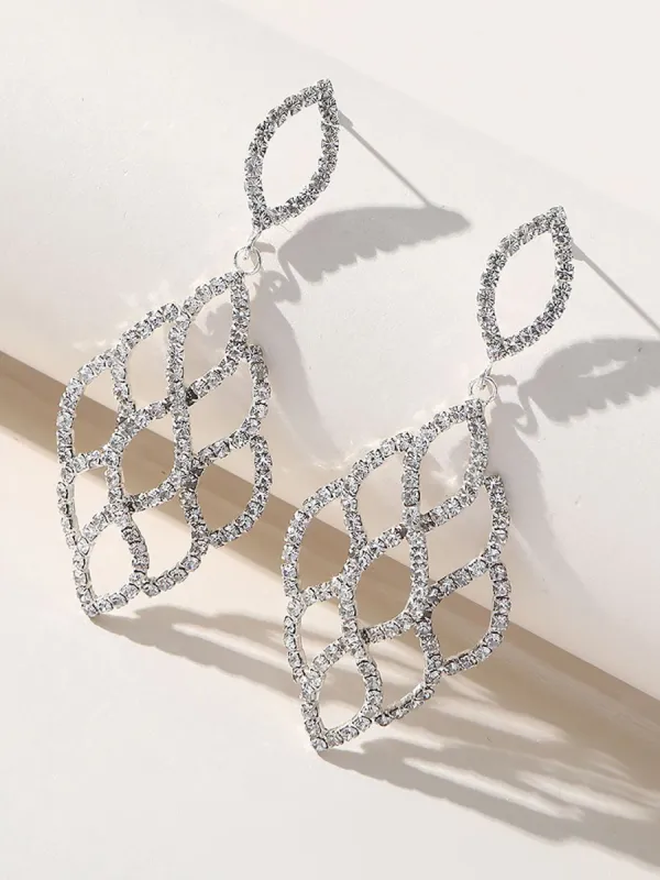 Silver Cutout Leaf Unique Earrings sold by KissProm