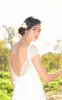 V-Neck Cap Sleeve Long A-Line Chiffon Wedding Dress With Beading sold by KissProm