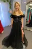 Tulle 3D Floral Lace Sweetheart A-Line Prom Dress with Slit sold by KissProm