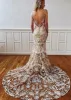 Boho Lace Open Back Sleeveless Appliqued Beach Sexy Wedding Dress sold by KissProm