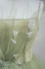 A Line Corset Back Sage Green Tulle Long Dresses sold by KissProm