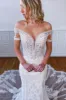 Laney | Mermaid Off-the-Shoulder Short Sleeves Long White Lace Bridal Dress sold by KissProm