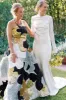 Sheath Backless Long Sleeves White Soft Satin Wedding Dresses sold by KissProm