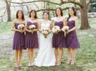 Simple Sweetheart Chiffon Purple Short Pleats Bridesmaid Dress sold by KissProm