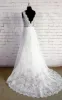 V-Neck Sleeveless Lace Appliques A-Line Sweep Train Zipper Wedding Dress sold by KissProm
