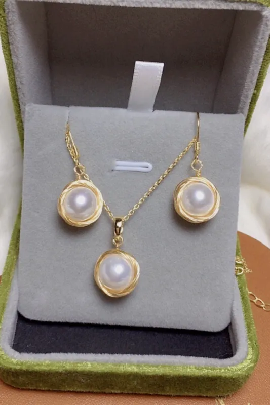 White Pearl Earrings & Necklace Sets sold by KissProm