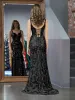 Erryn | Black Sheath Sequins Long Prom Dress with Slit sold by KissProm