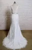 V-Neck Sleeveless Lace Mermaid Wedding Dress With Satin Sash sold by KissProm
