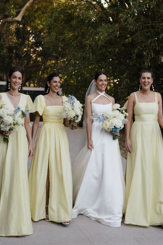 Chic A-Line Daffodi Long Bridesmaid Dresses sold by KissProm