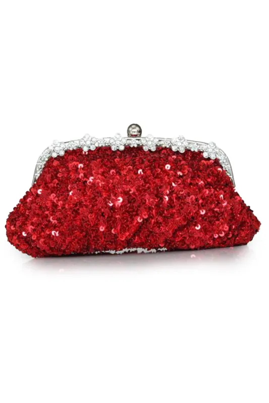Sequin With Crystal/ Rhinestone Chain Shoulder Bags sold by KissProm