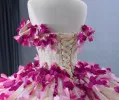 Romantic Heart  Off-the-Shoulder Tulle Quinceañera Dress sold by KissProm