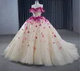 Romantic Heart  Off-the-Shoulder Tulle Quinceañera Dress sold by KissProm