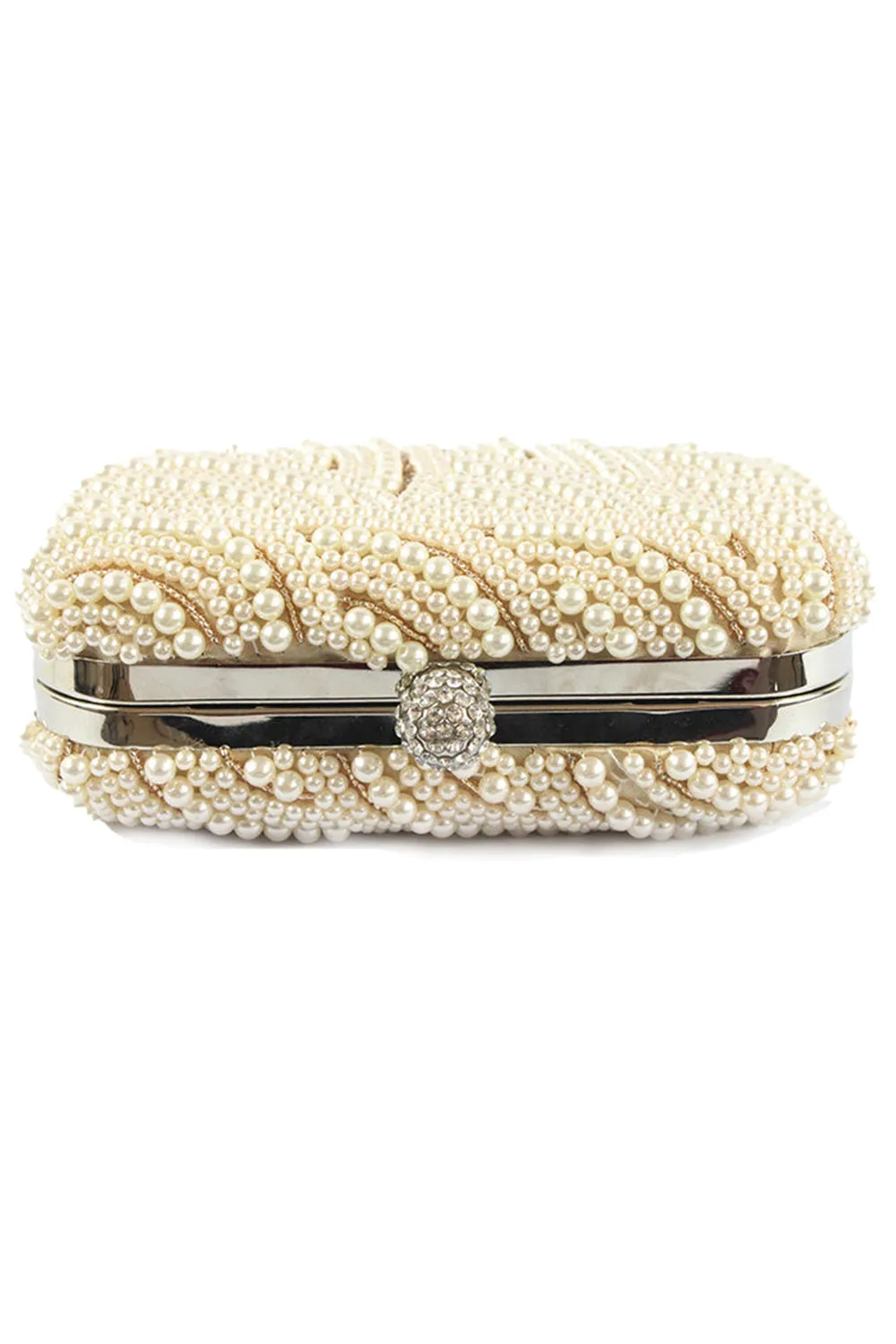 Amazing Pearl With Crystal/Rhinestone Chain Clutches sold by KissProm product image thumbnail 4