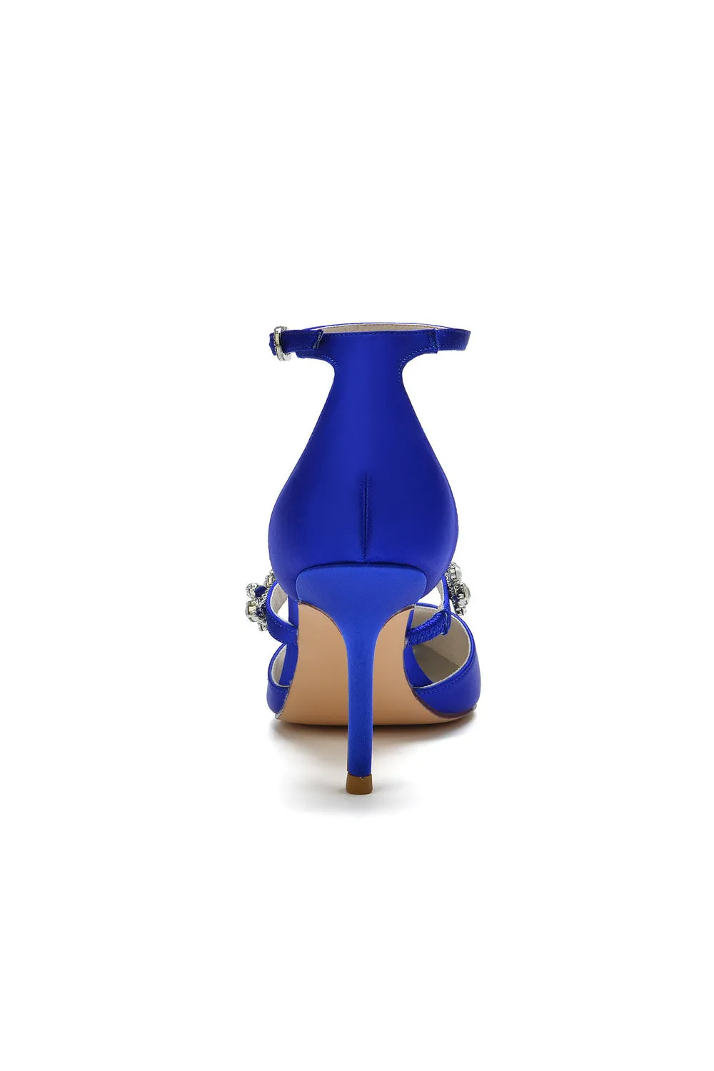 Crystal Strap Pointed Toe Satin High Heels sold by KissProm product image thumbnail 4