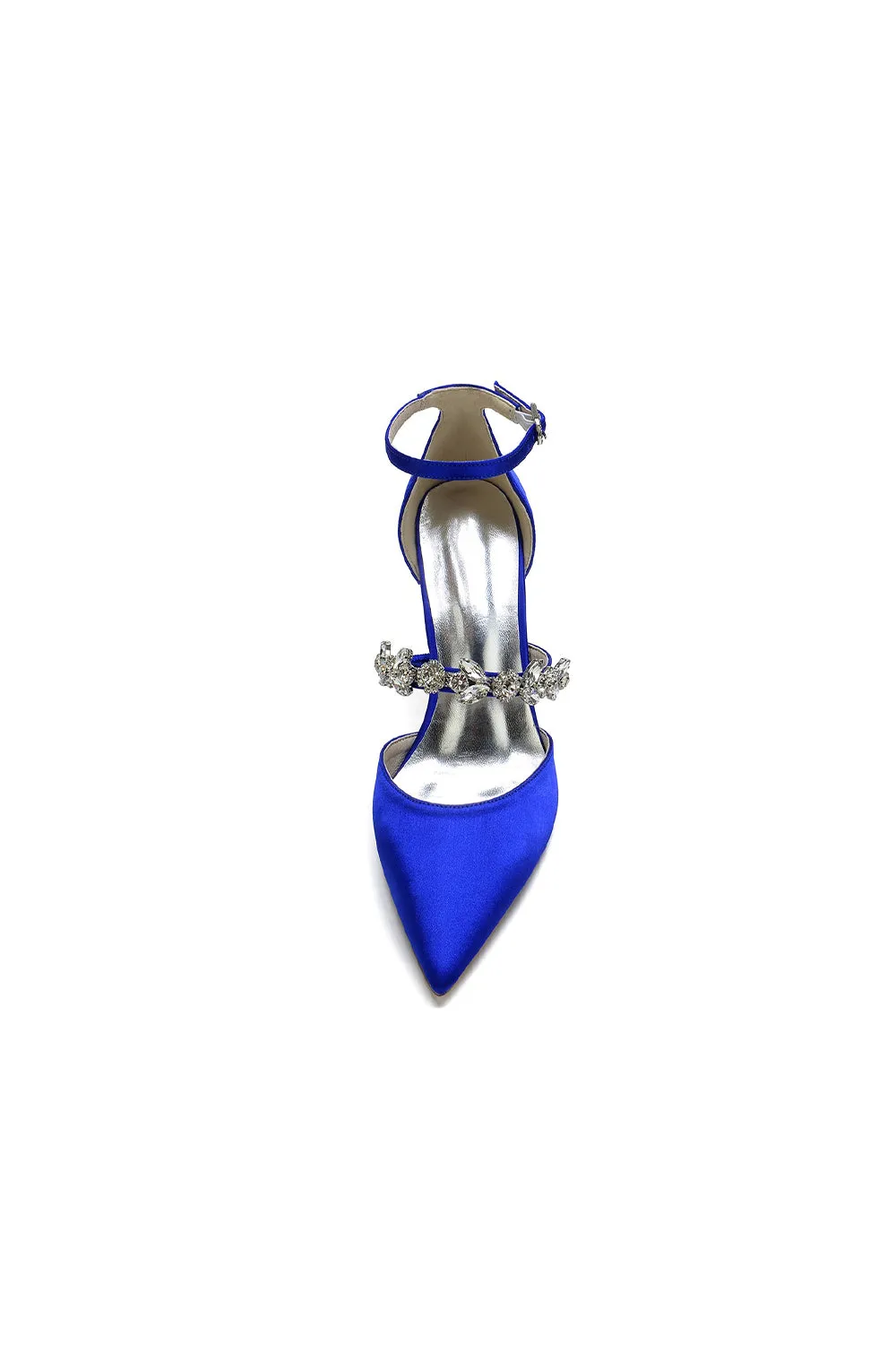 Crystal Strap Pointed Toe Satin High Heels sold by KissProm product image thumbnail 5