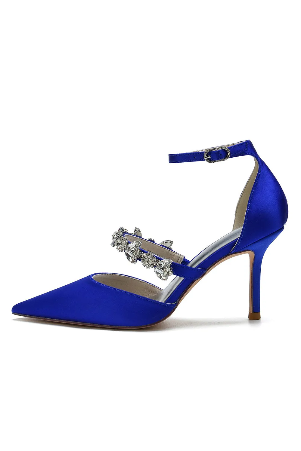 Crystal Strap Pointed Toe Satin High Heels sold by KissProm product image thumbnail 2