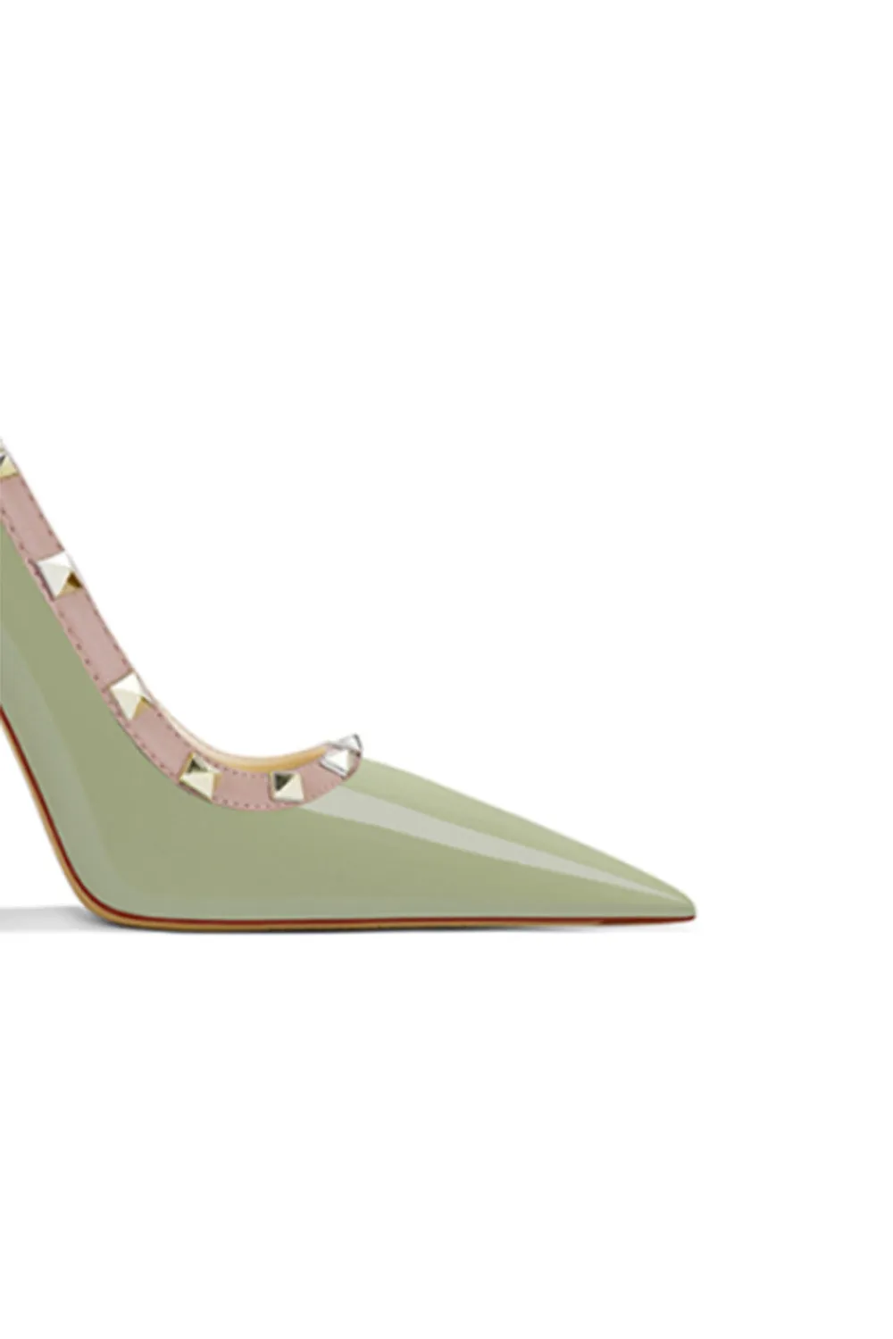 Dark Green Studded Mid Heel Pumps sold by KissProm product image thumbnail 2