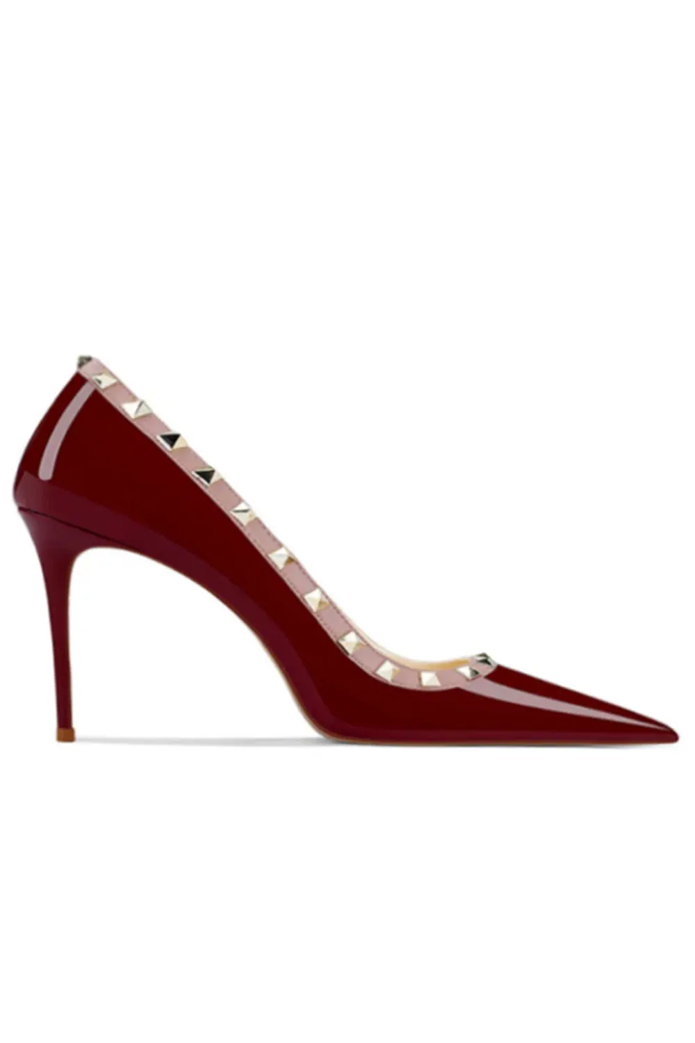 Dark Green Studded Mid Heel Pumps sold by KissProm product image thumbnail 3