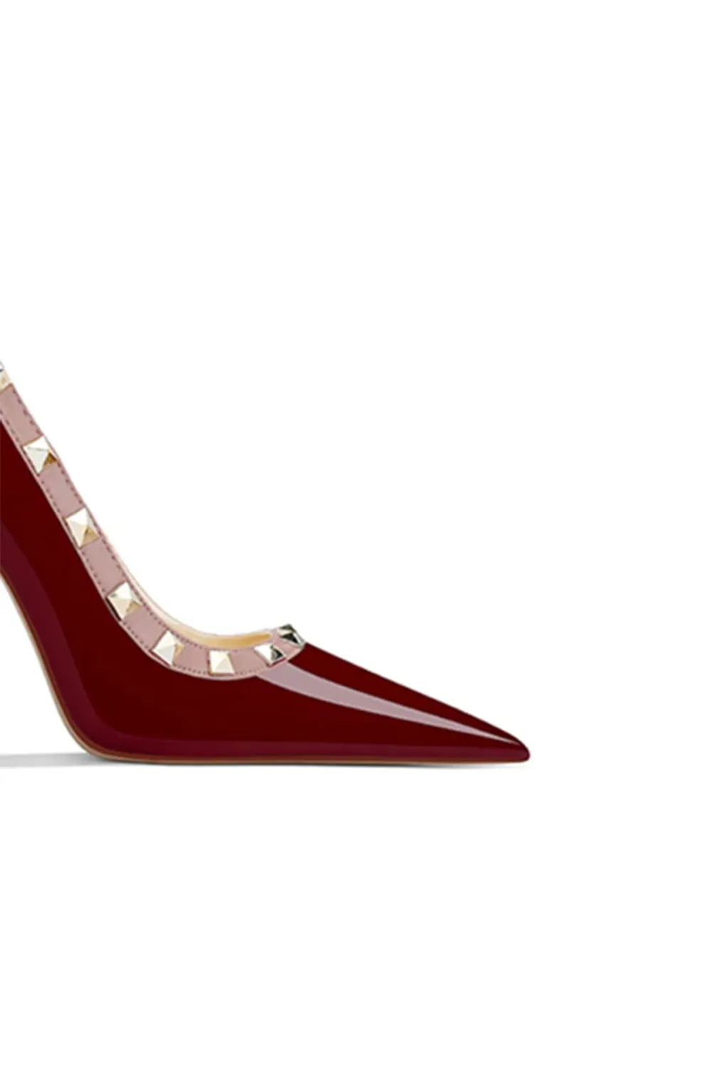 Dark Green Studded Mid Heel Pumps sold by KissProm product image thumbnail 4