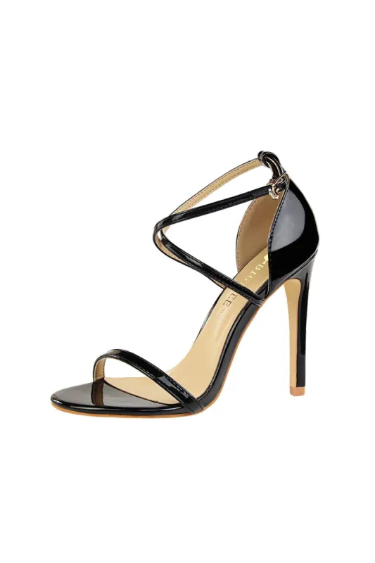 Black Stiletto Sandals sold by KissProm