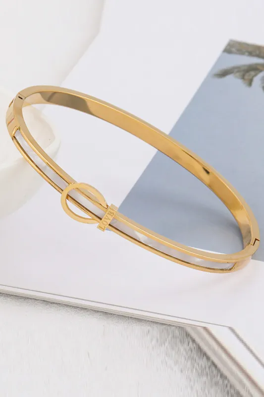 Titanium Steel Gold Plated Belt Buckle Bracelet sold by KissProm