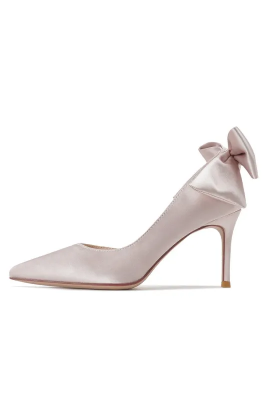 Satin Pumps Stiletto Heels with Bowknot sold by KissProm