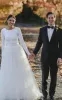 Elegant Long Sleeve Fitted Modest Jersey And Tulle Wedding Dress sold by KissProm