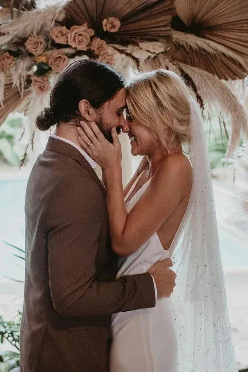 Spaghetti Straps V-neck Simple Beach Wedding Dress sold by KissProm product image thumbnail 5