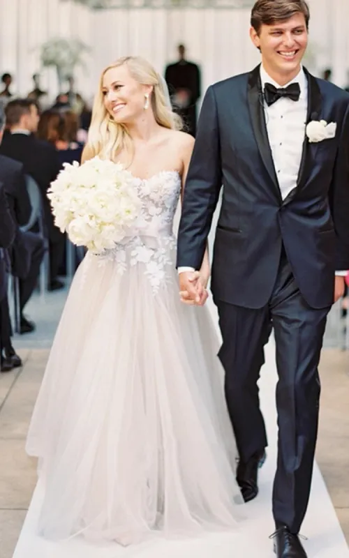 Ethereal A-Line Beach Tulle Wedding Dress With Spaghetti Straps And Open Back sold by KissProm