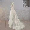 Spaghetti Straps Appliqued Lace Wedding Dress with Feathers sold by KissProm