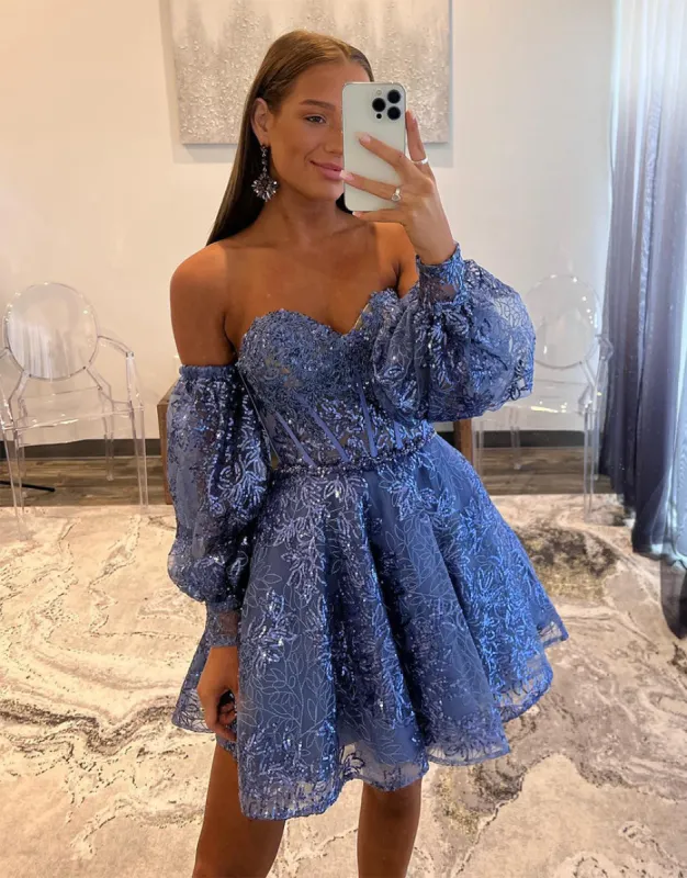 Skylar |A-Line Sweetheart Homecoming Dress sold by KissProm
