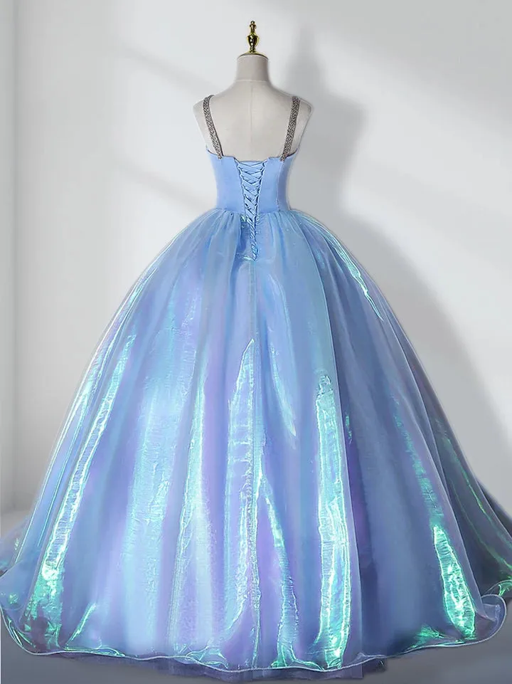 Sky Blue Sweetheart Neck Long Prom Quinceanera Dresses sold by KissProm product image thumbnail 3