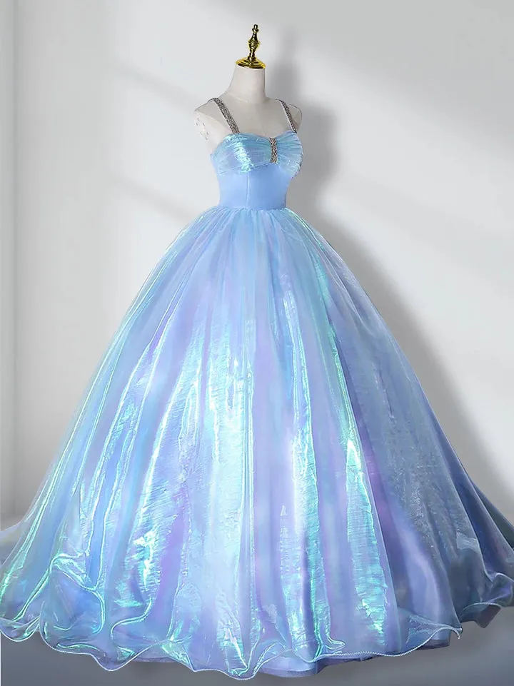 Sky Blue Sweetheart Neck Long Prom Quinceanera Dresses sold by KissProm product image thumbnail 2