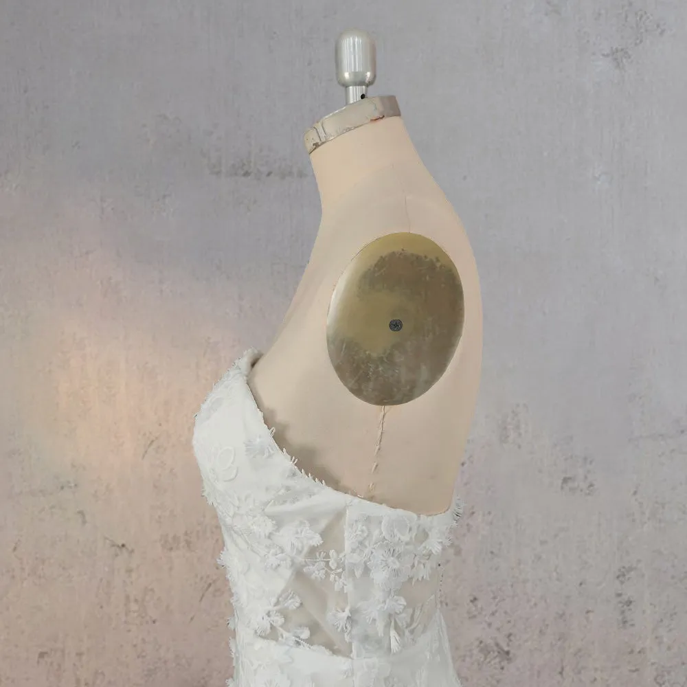 Mermaid Lace Blossom Low Back Wedding Dress sold by KissProm product image thumbnail 4