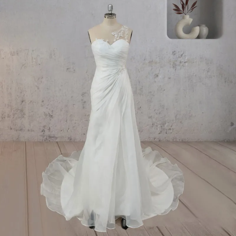 Mermaid Pearled Enchantment Lace Appliqued Wedding Dresses sold by KissProm