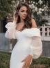 Mermaid Long Sleeves Wedding Dresses With Off-The-Shoulder Elastic Satin Simple sold by KissProm