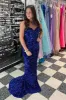 Sweetheart Mermaid Light Blue Sequin Long Prom Dress sold by KissProm