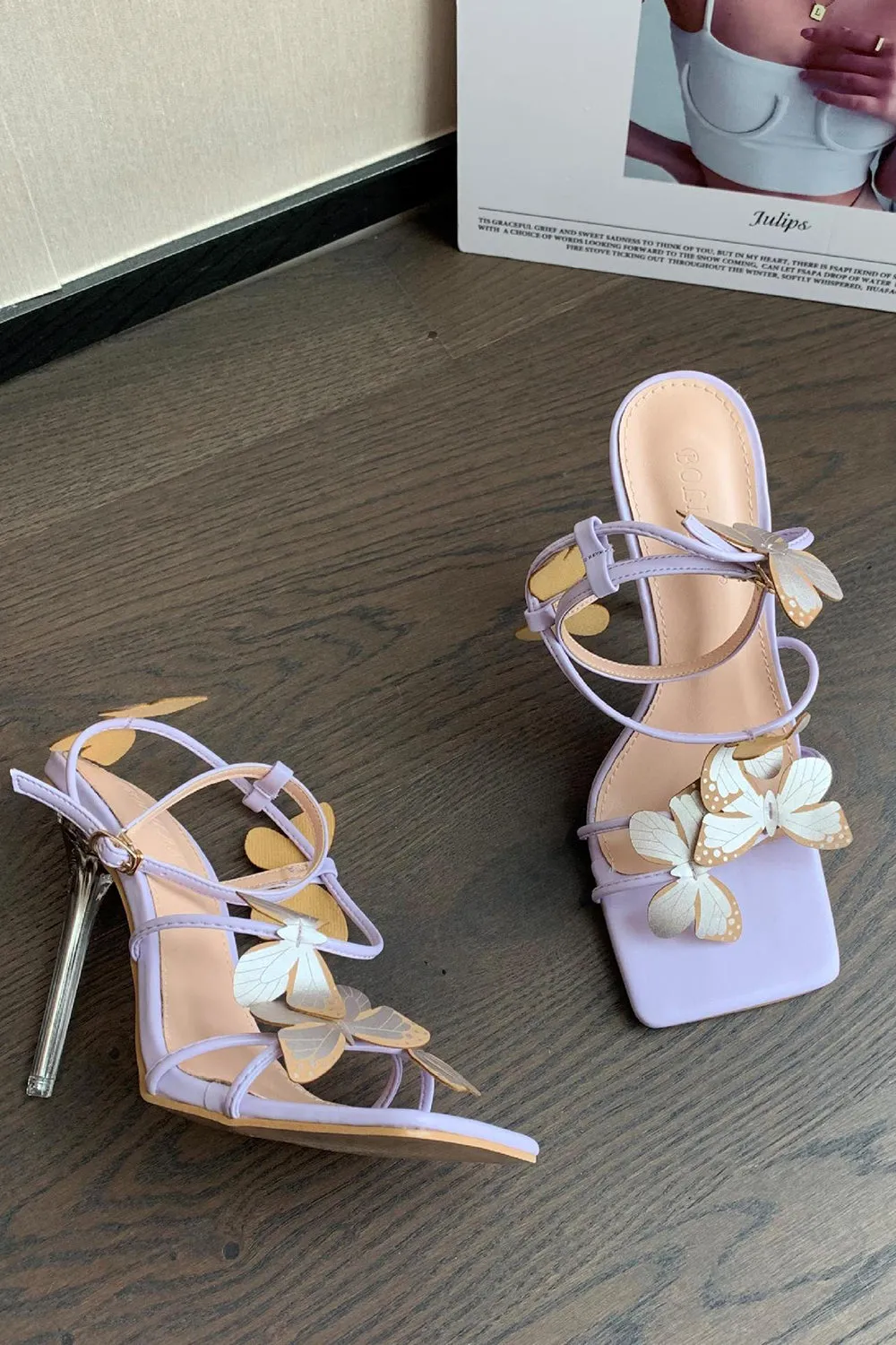 Cross Strap Butterfly Stiletto High Heel sold by KissProm product image thumbnail 4