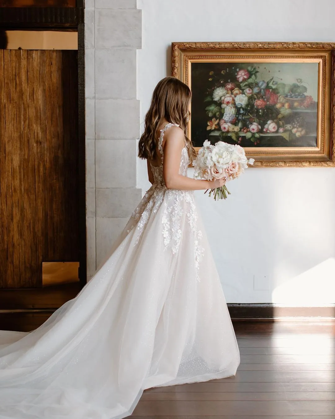 Fairy A Line Sweetheart Tulle Wedding Dresses with Appliques sold by KissProm product image thumbnail 2