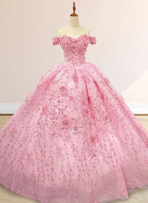Iraiz |   Luxury A Line Appliques Off the Shoulder Sweet Quinceanera Dresses with Beading sold by KissProm
