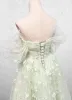 Boho A-Line Sweetheart Green Floor-Length Quinceanera Dress sold by KissProm
