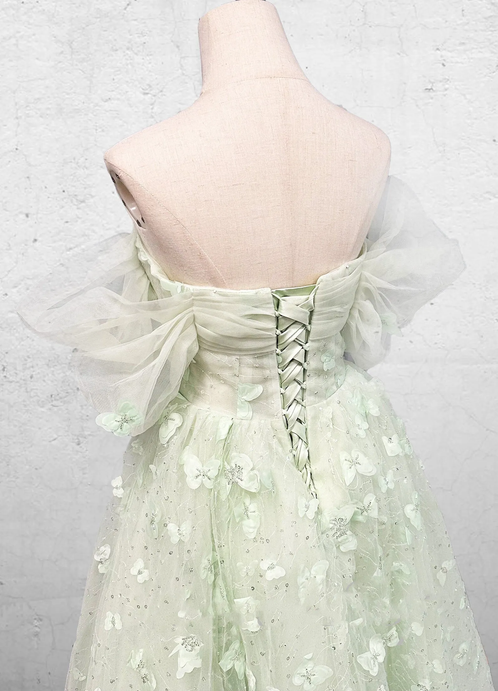 Boho A-Line Sweetheart Green Floor-Length Quinceanera Dress sold by KissProm product image thumbnail 5