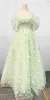 Boho A-Line Sweetheart Green Floor-Length Quinceanera Dress sold by KissProm