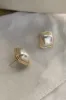 Vintage Square Pearl Earrings sold by KissProm