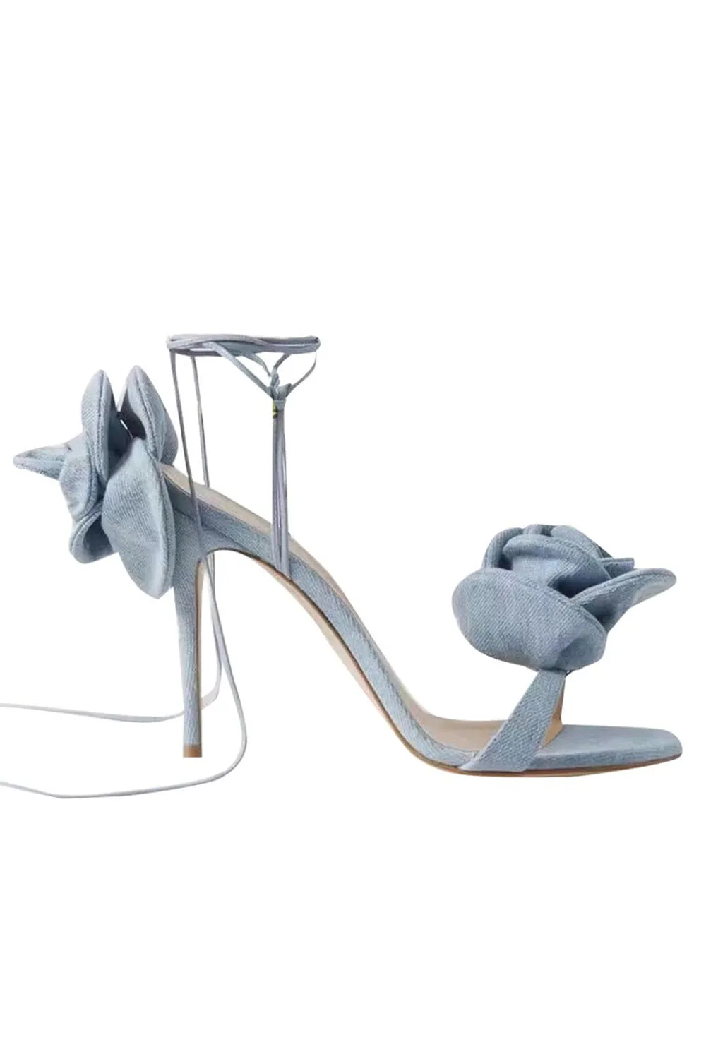 Red Flower Lace Up High Heel Sandals sold by KissProm product image thumbnail 5