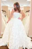 A-Line Strapless Floral Lace Wedding Dresses sold by KissProm