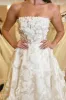 A-Line Strapless Floral Lace Wedding Dresses sold by KissProm