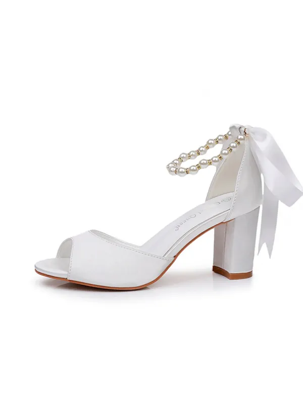 Peep Toe Chunky Heel Sandals with Buckle Straps sold by KissProm