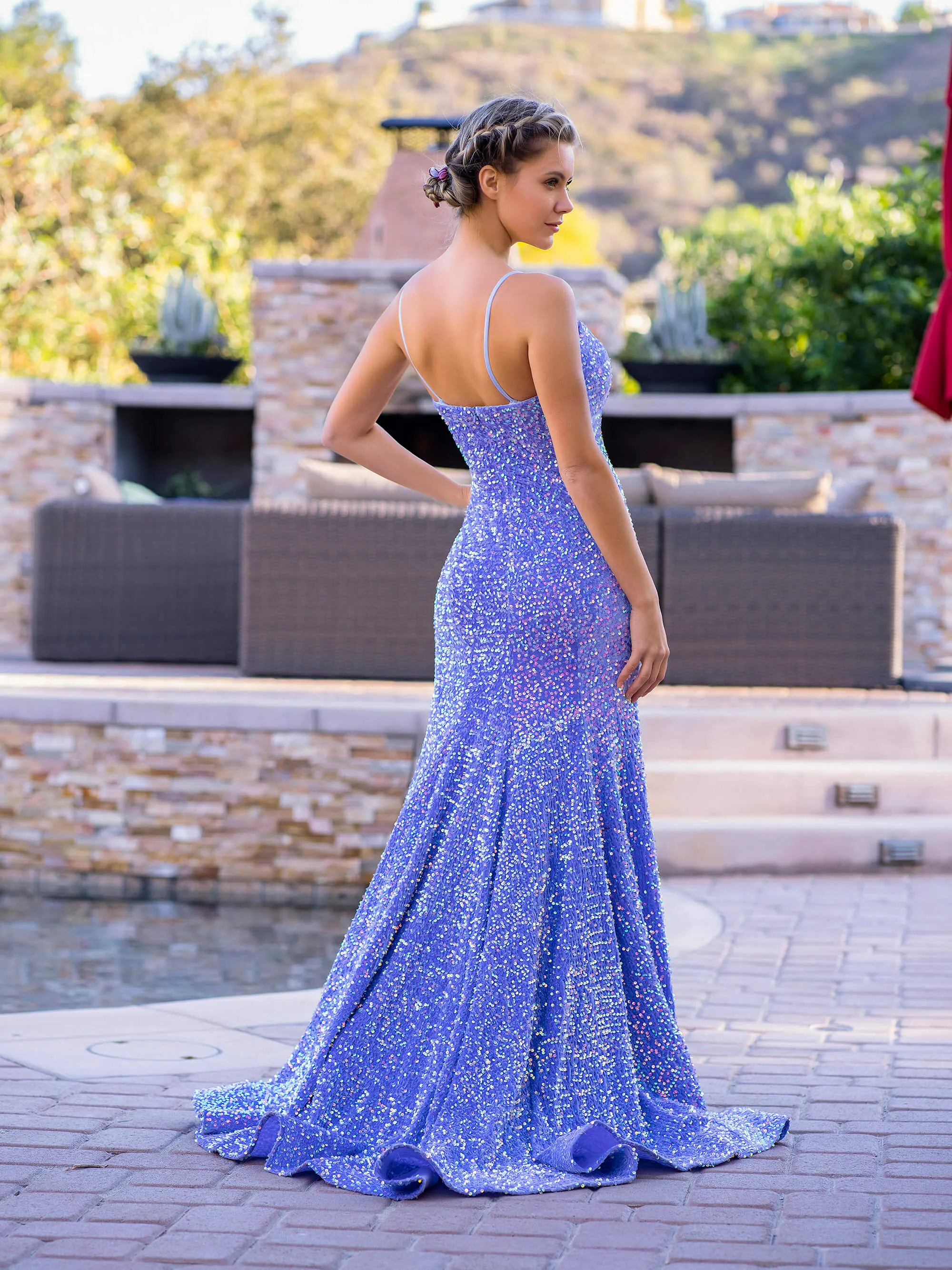 Mermaid Spaghetti Straps Sweetheart Sequin Prom/Evening Dress sold by KissProm product image thumbnail 2