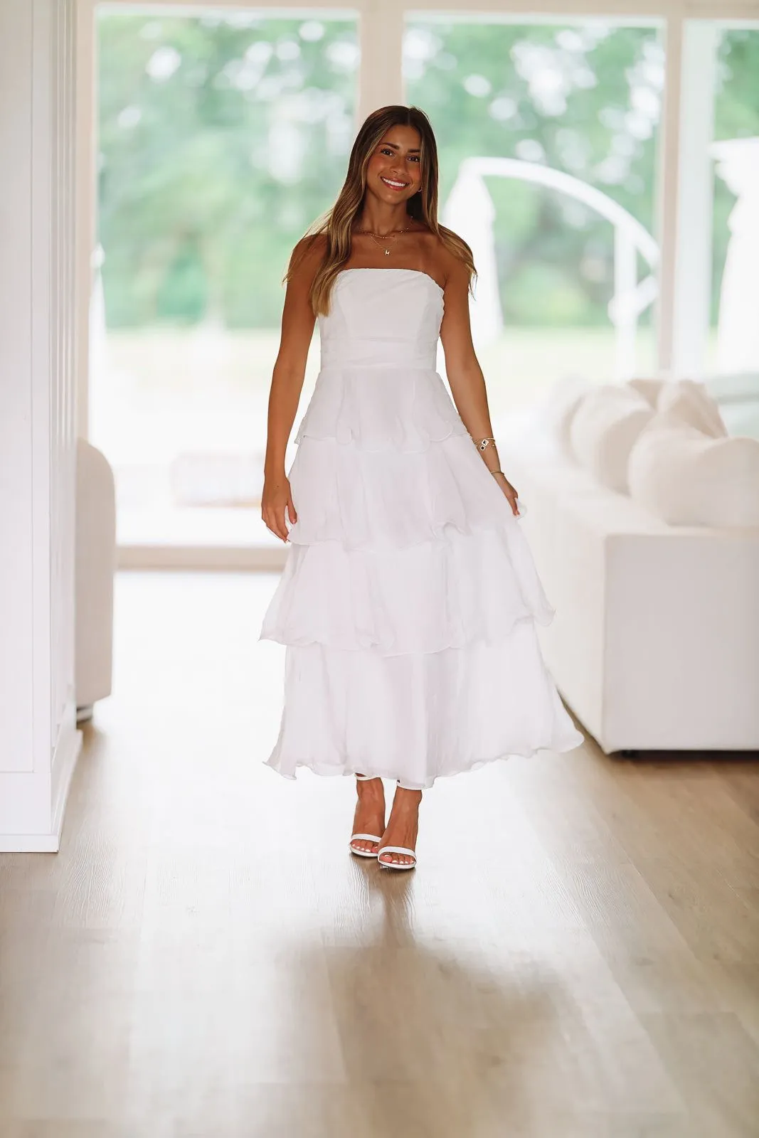 Ruffles of Love Maxi Dress - White sold by Hazel & Olive product image thumbnail 3